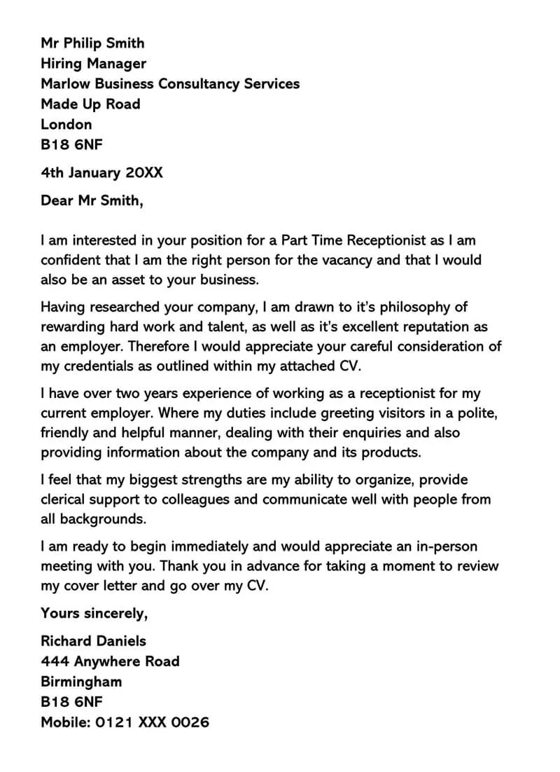 39439 tailoring cover letter