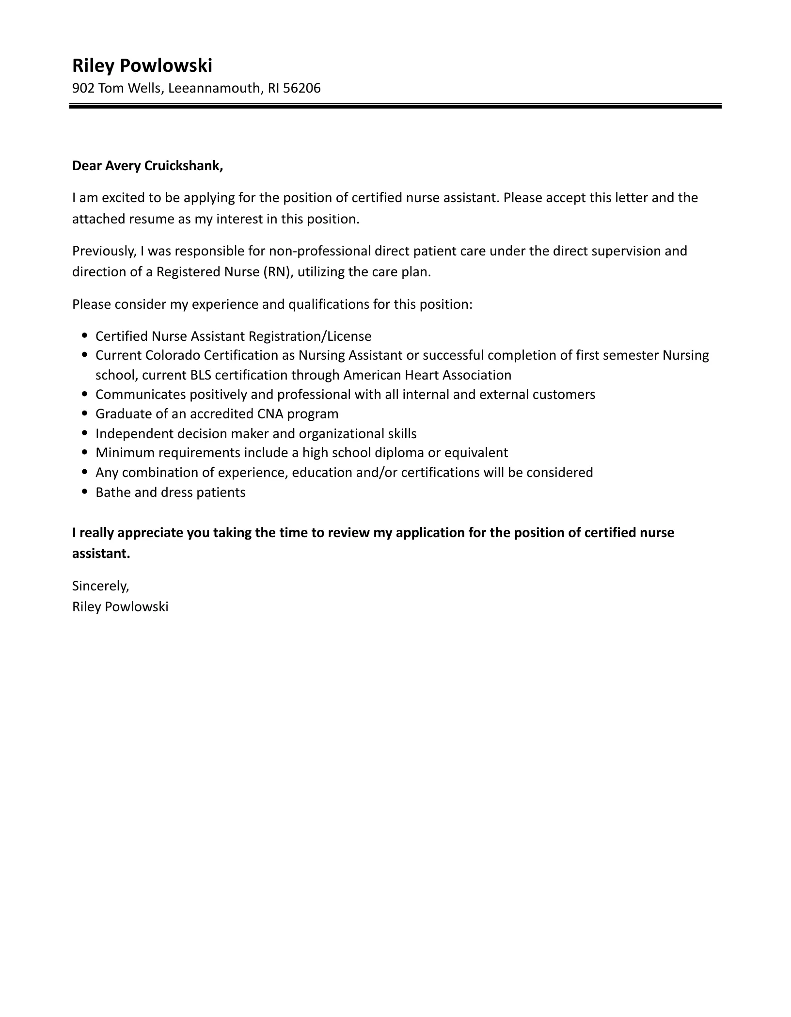 39442 cna skills experience