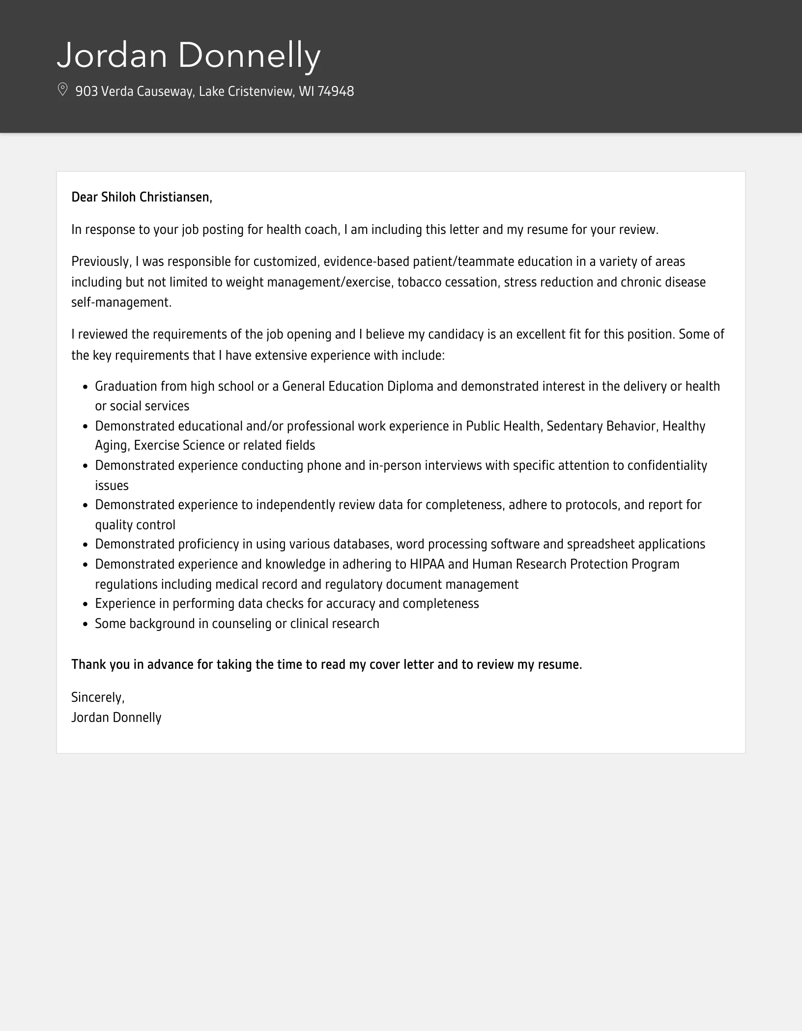 39447 health coach formatting
