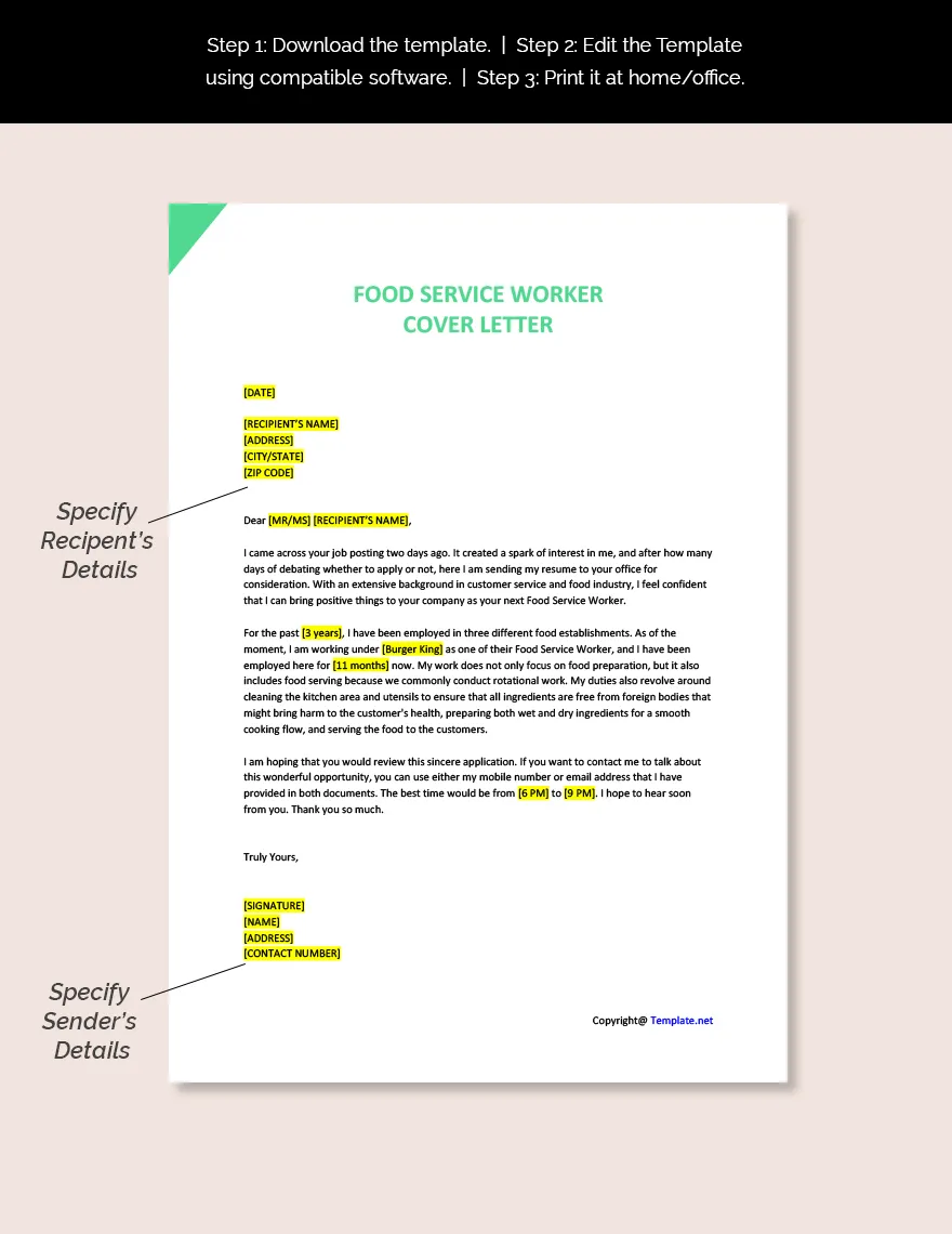39454 kitchen staff cover letter