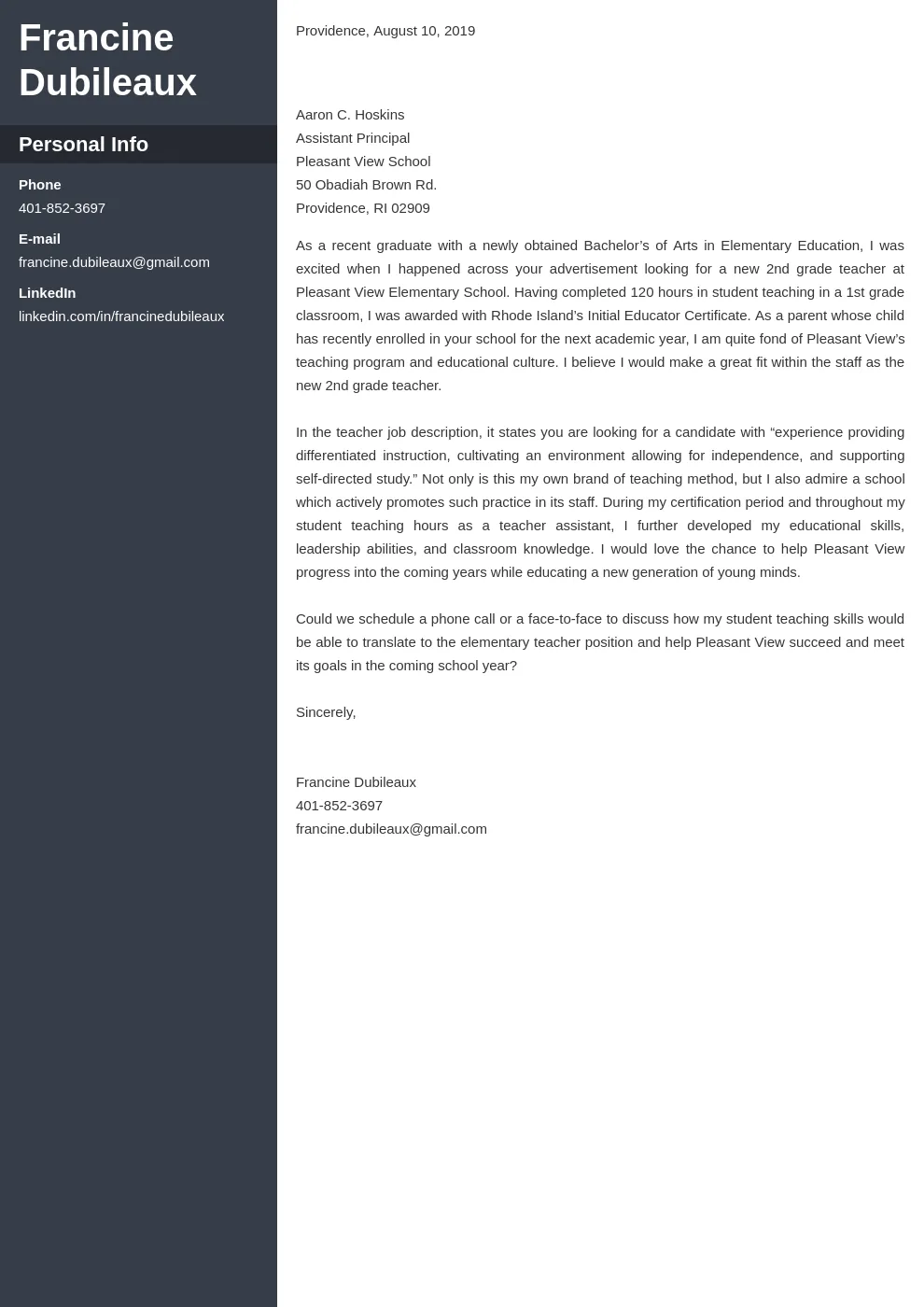 39459 cover letter opening