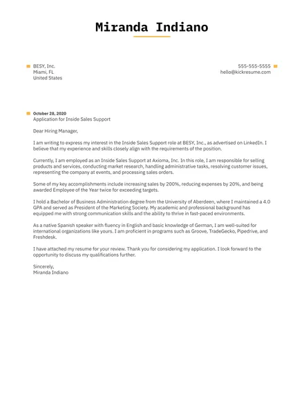 39464 cover letter formatting