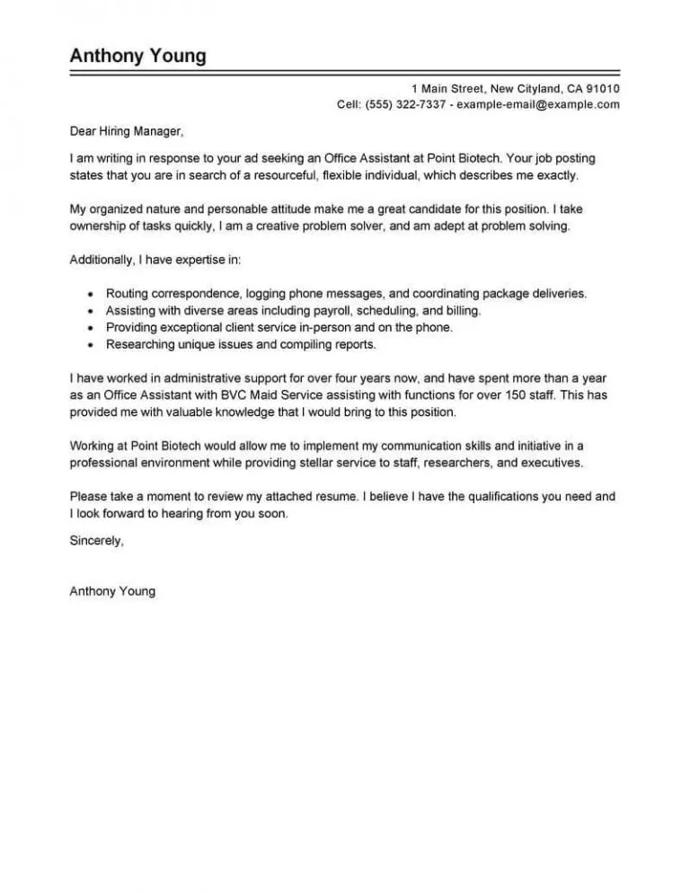 39471 office assistant cover letter 1