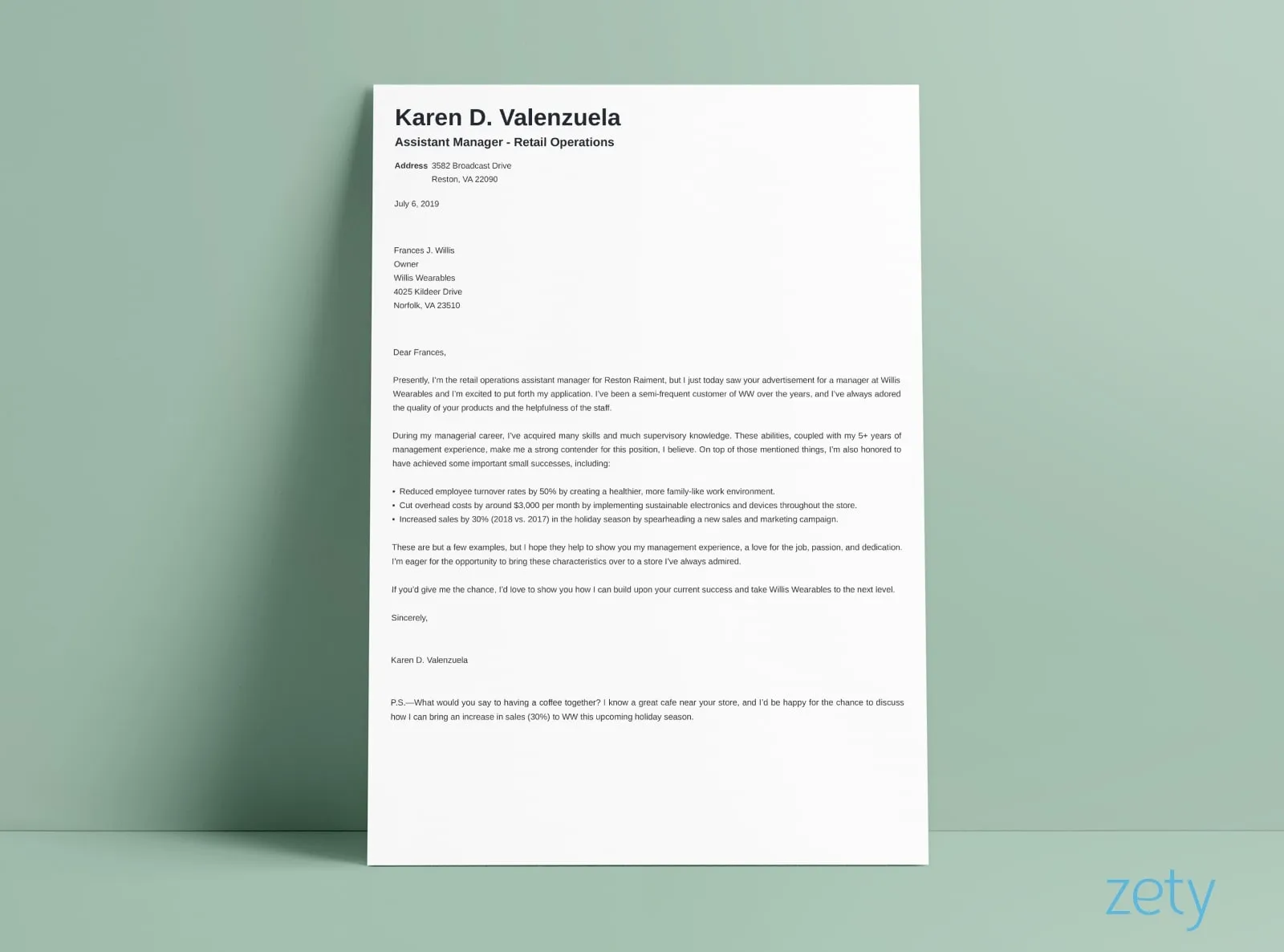 39475 cover letter example simple skills