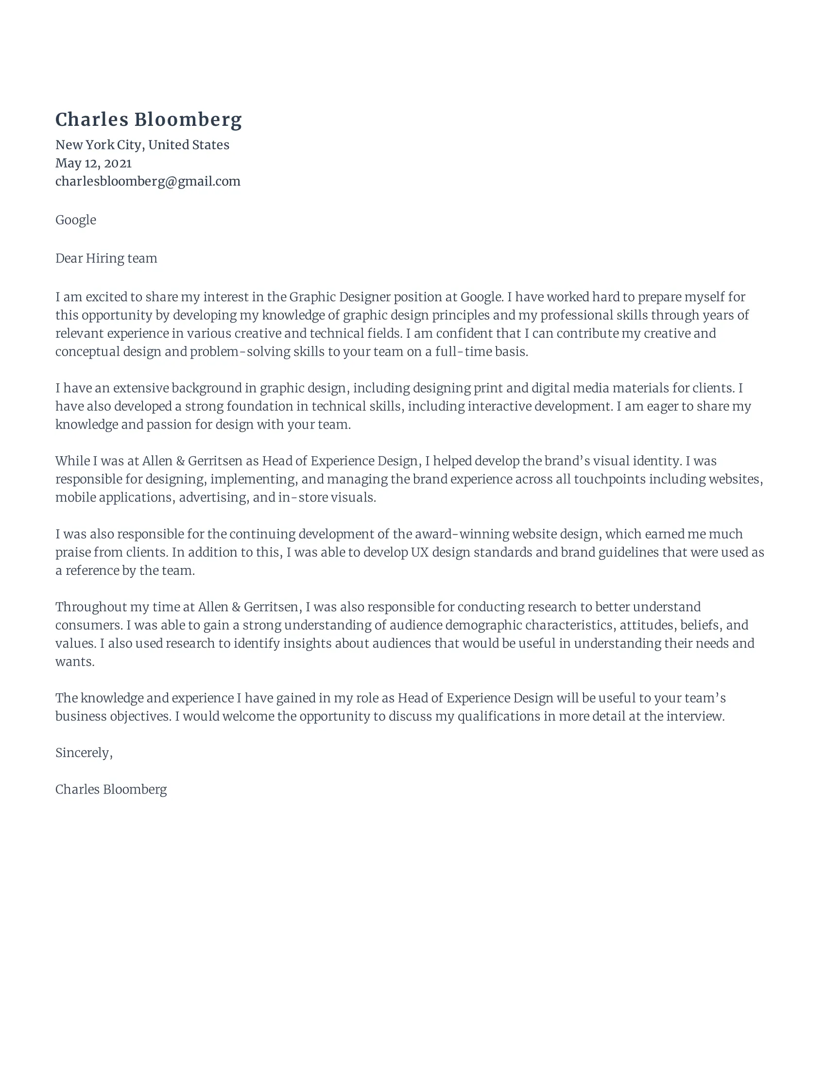 39476 cover letter graphics minimalist