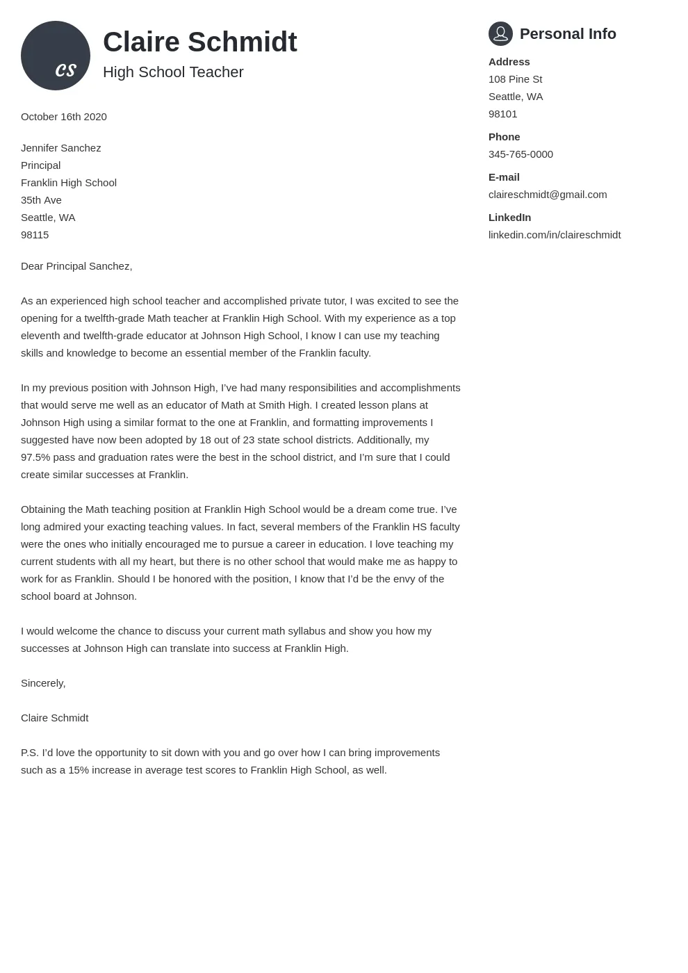 39478 cover letter body