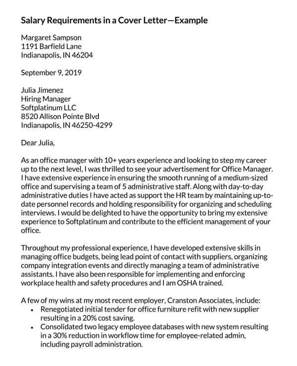 39484 cover letter salary expectations 4