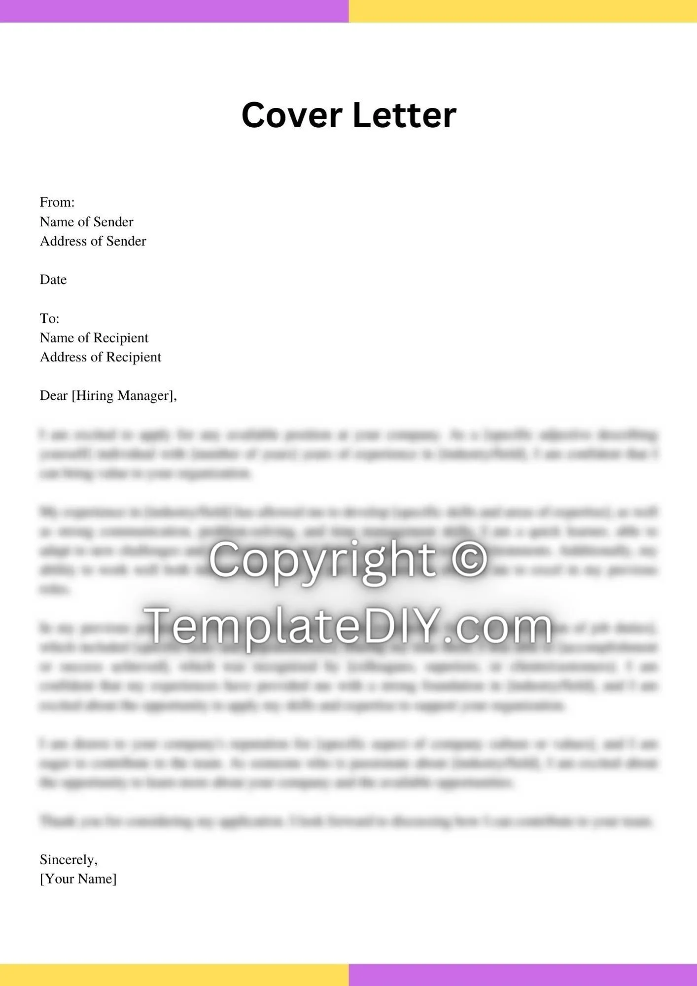 39491 cover letter components