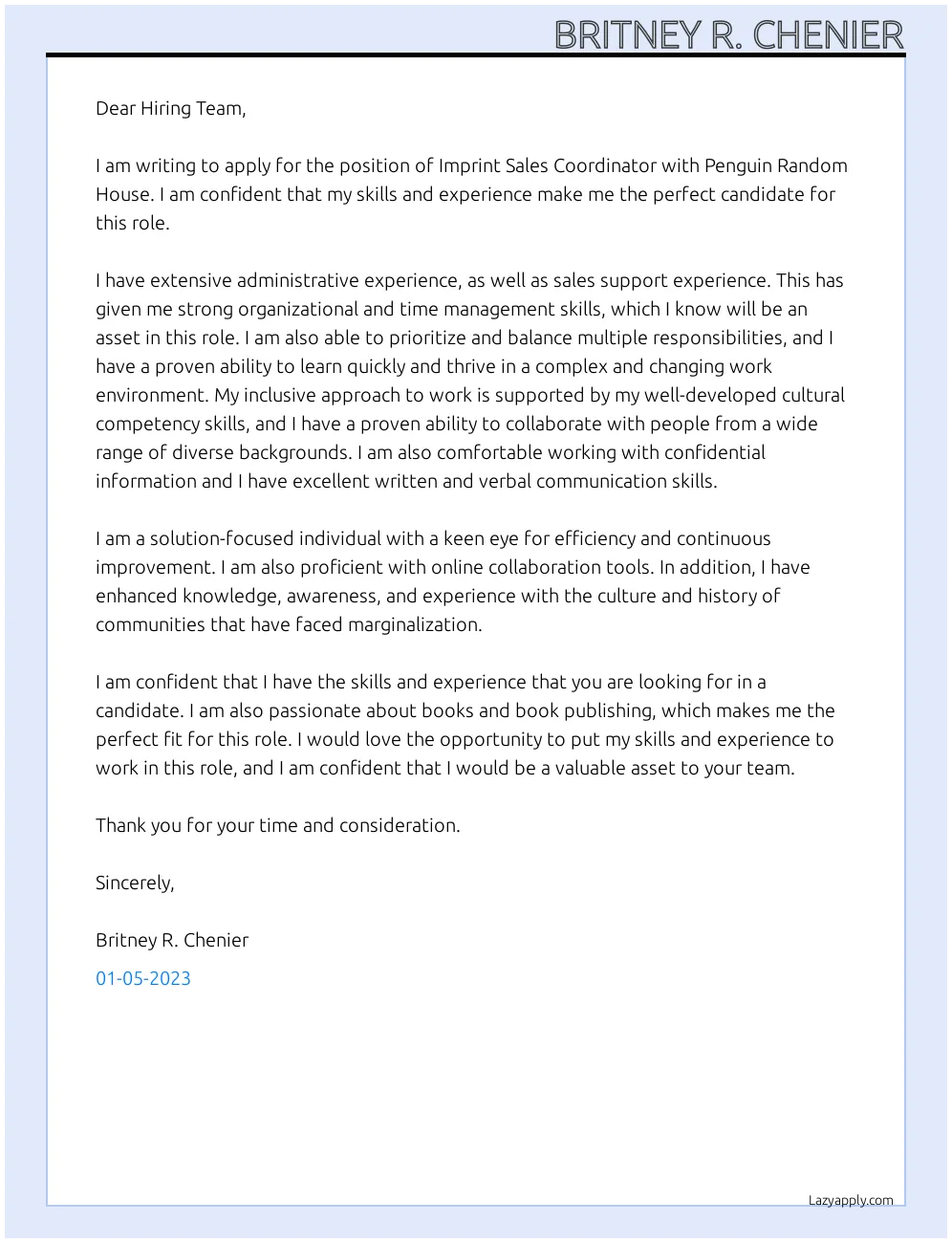 39495 proofreading cover letter