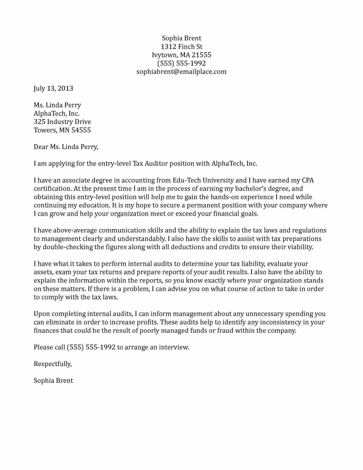 39498 cover letter entry level 1