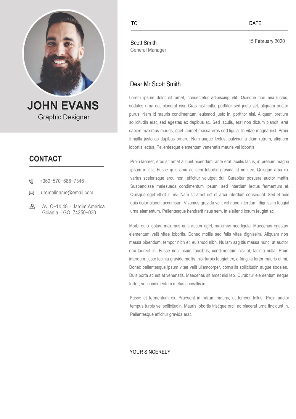39502 experienced professional cover letter