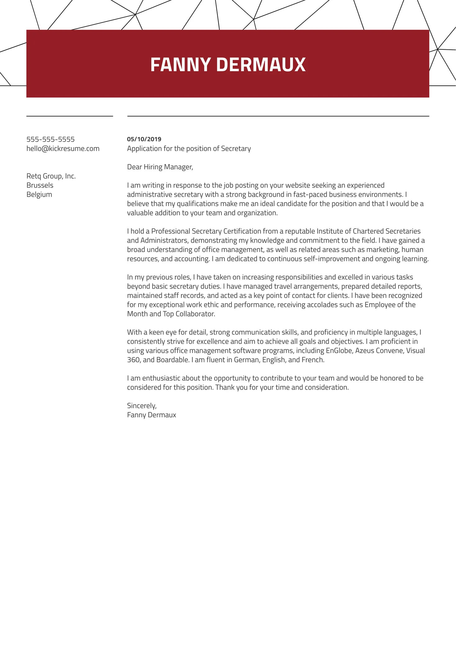 39505 tailoring cover letter