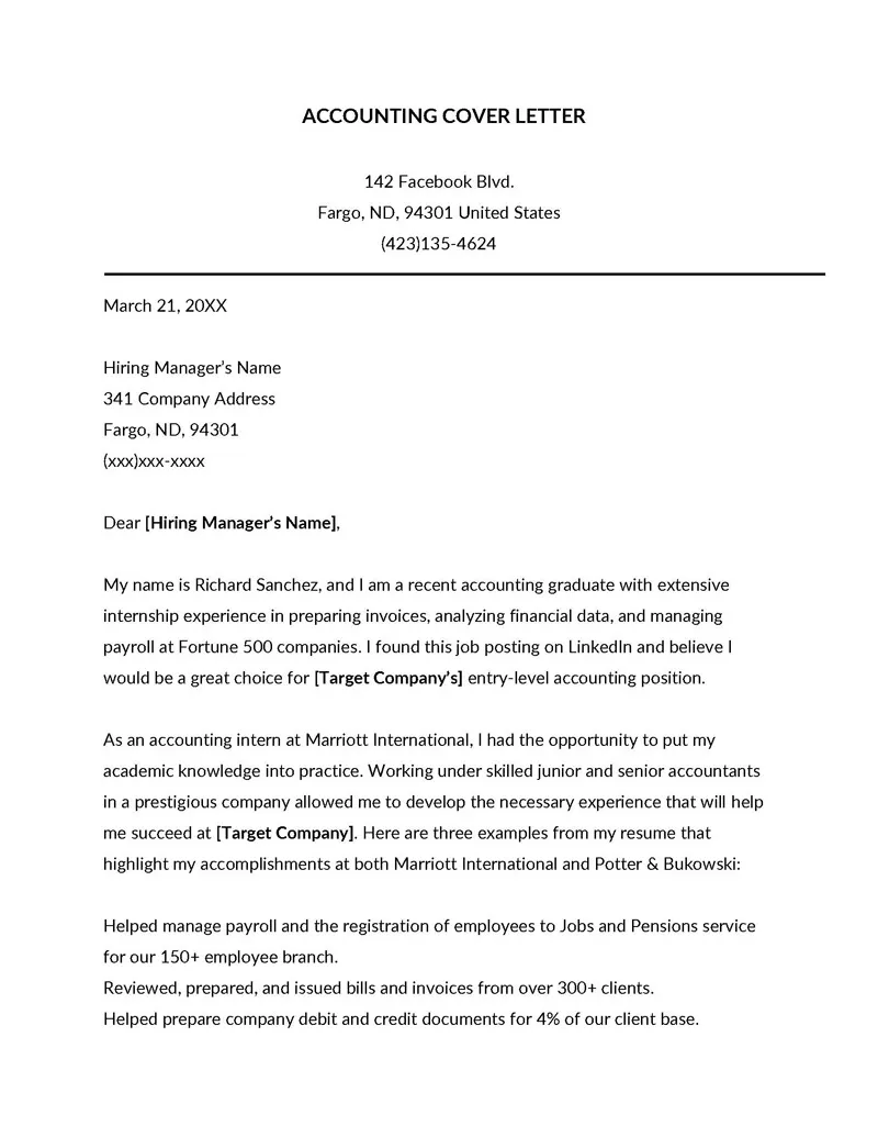 39506 cover letter structure