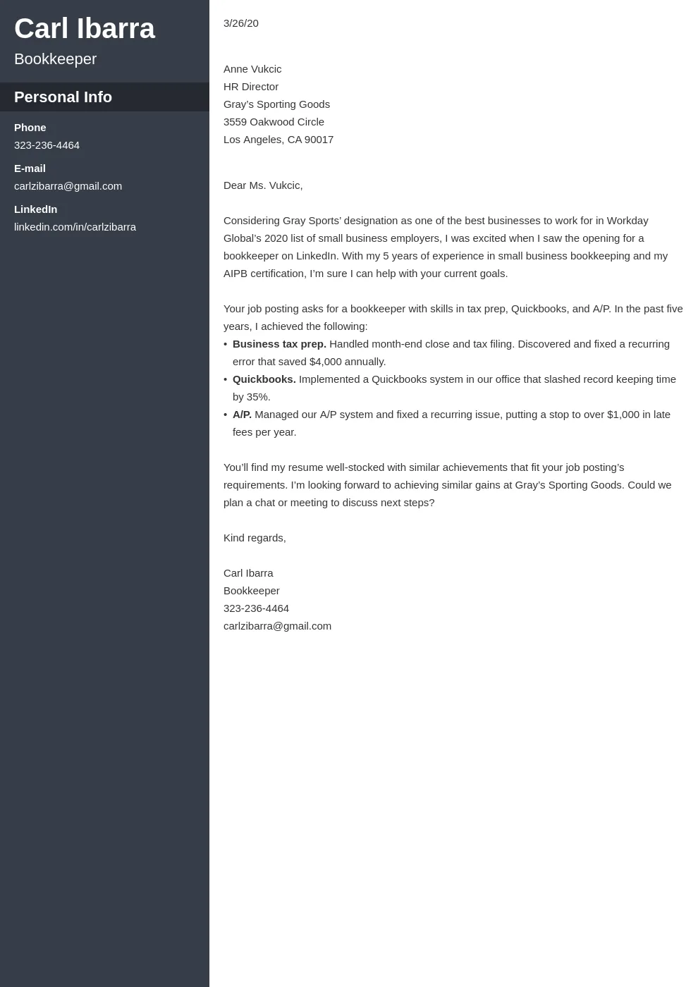 39507 tailoring cover letter