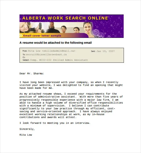 39512 cover letter email template body