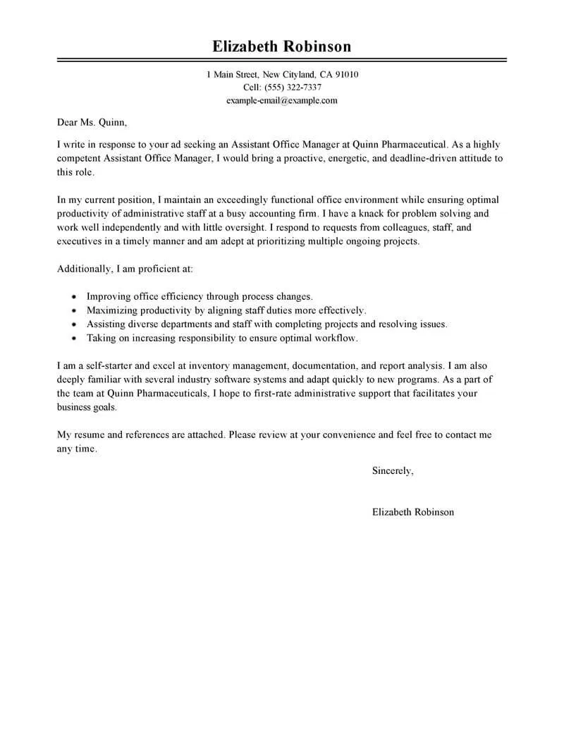39517 cover letter example office