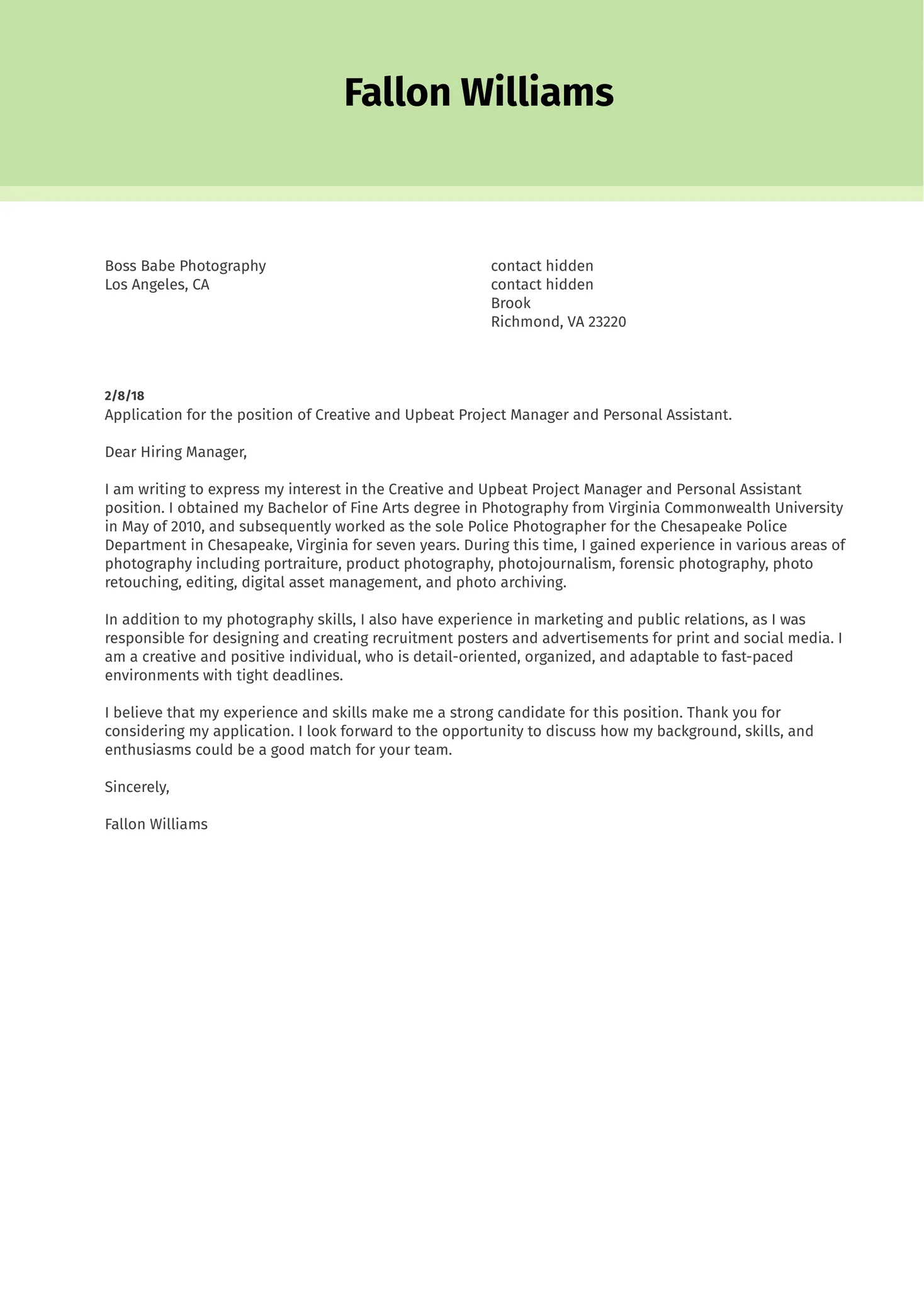 39522 cover letter formatting