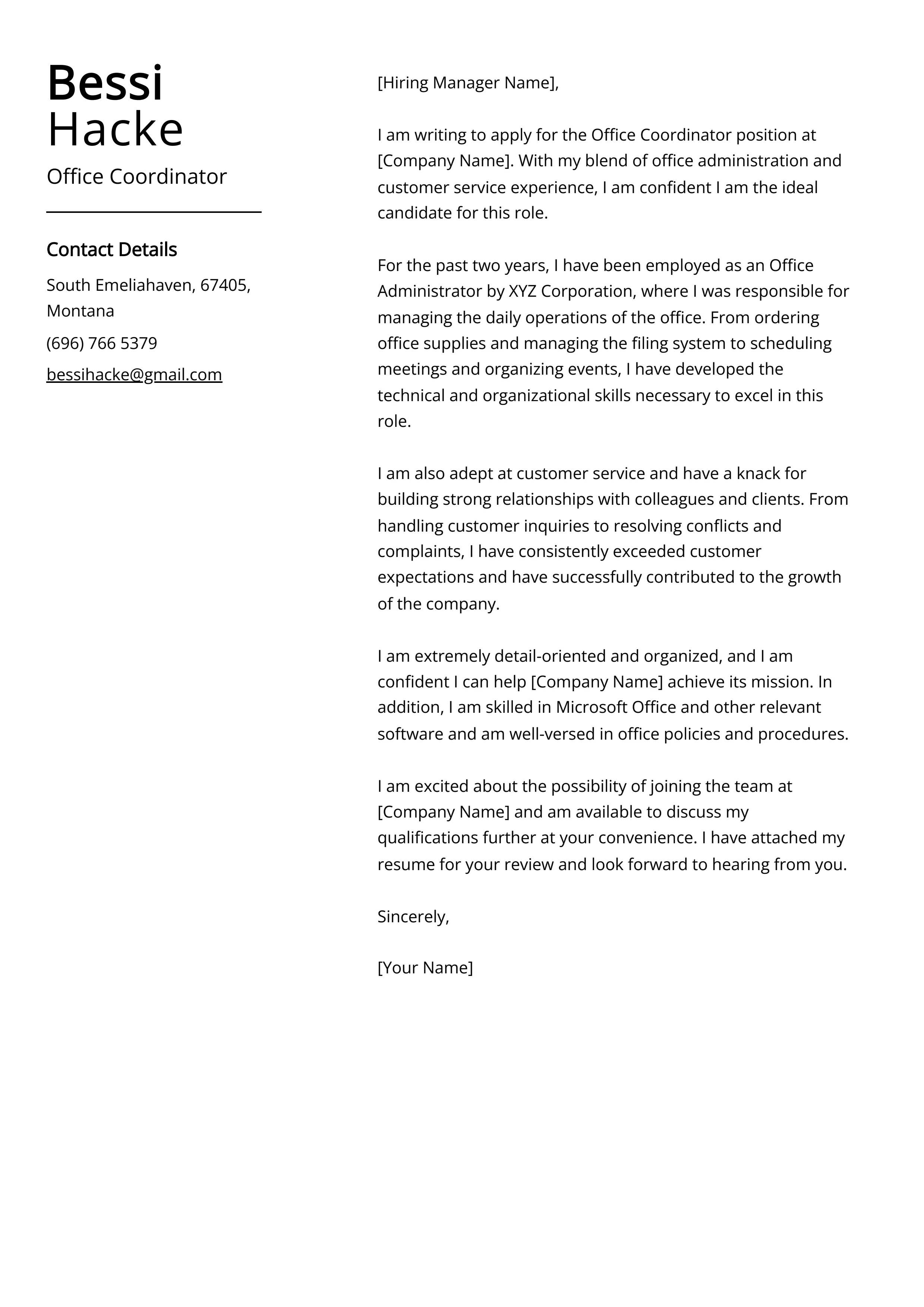 39524 office position cover letter tips