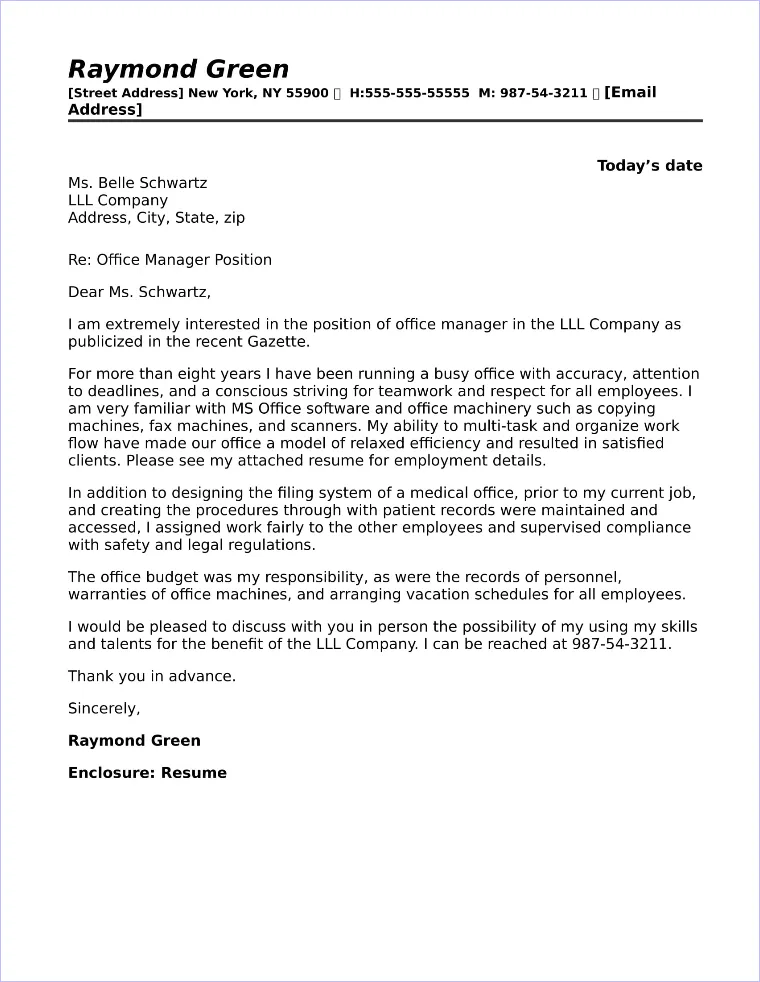 39529 office manager achievements