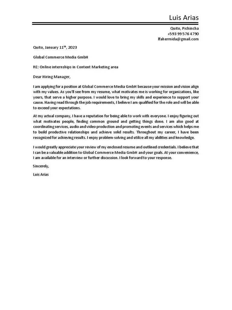 39531 cover letter experienced professional