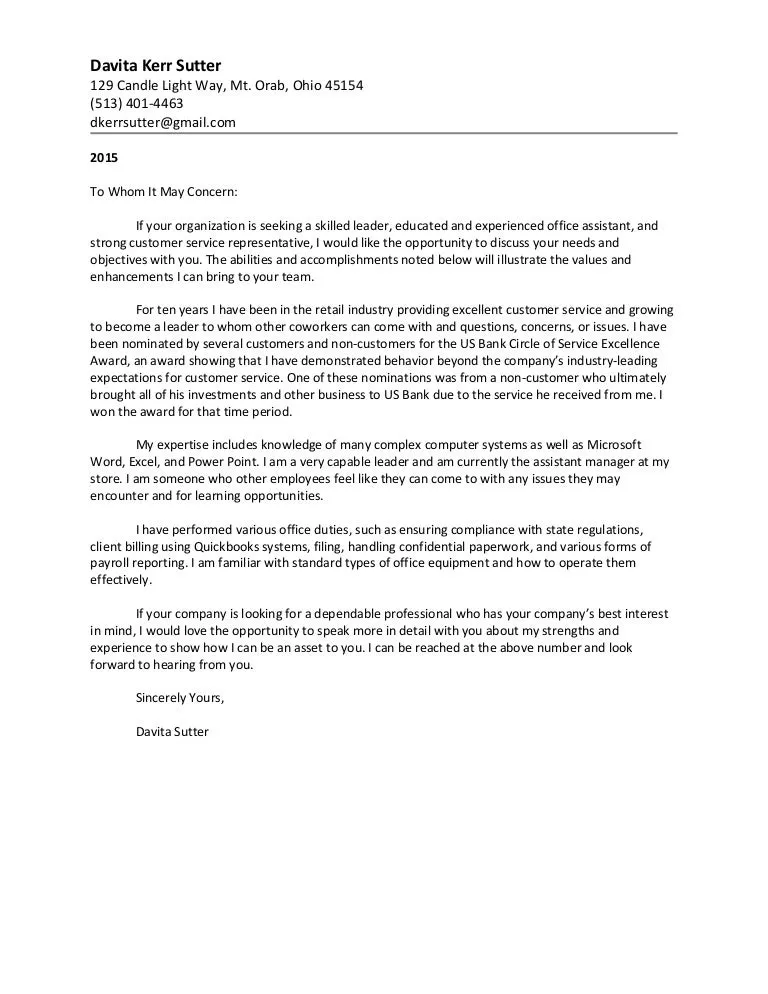 39532 linkedin cover letter achievements