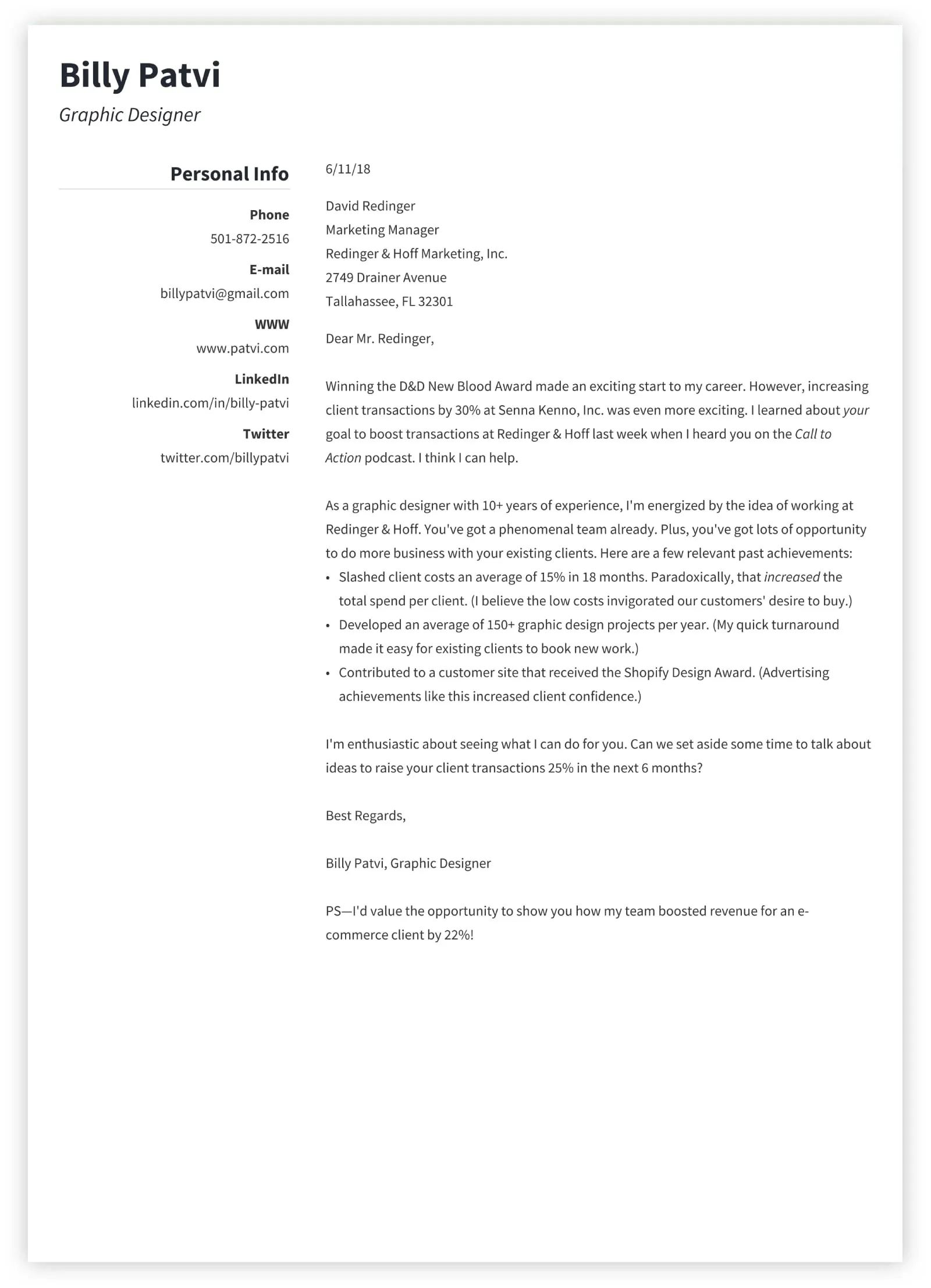 39533 cover letter examples